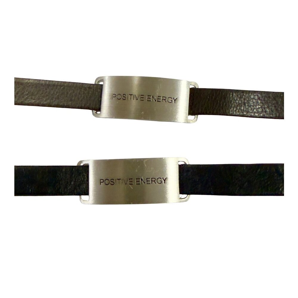 "Positive Energy" Faux Soft Leather Wrap Bracelet